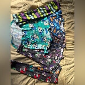 LuLaRoe Kids Set with Blue and Green Patterns